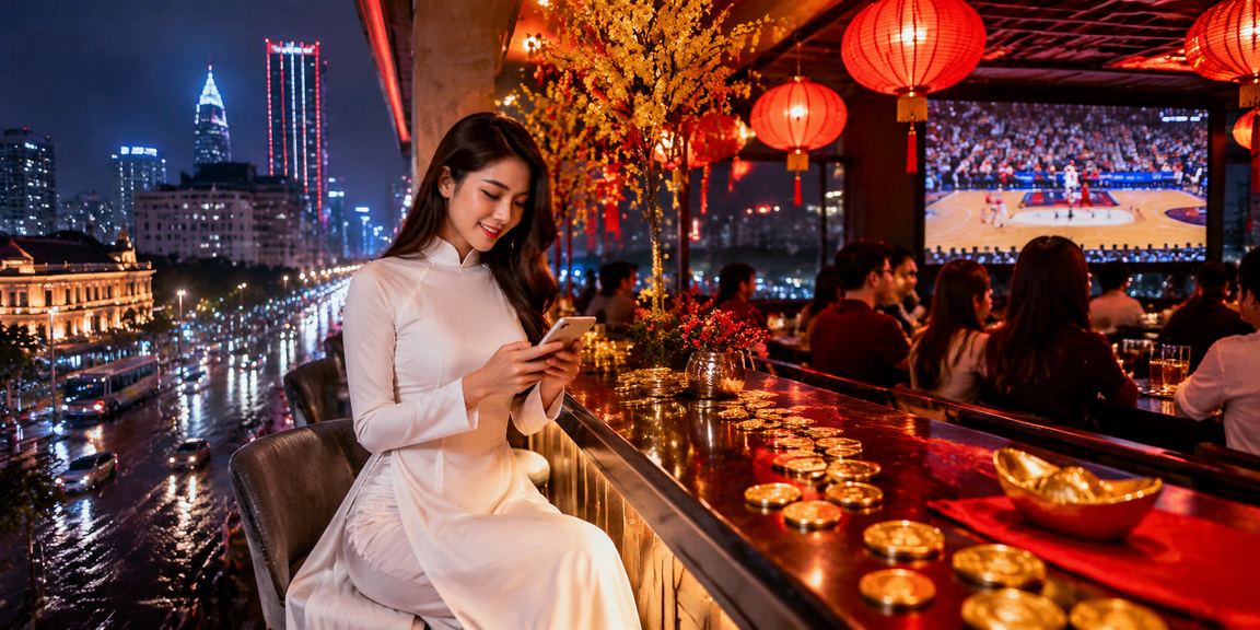 Cảnh bóng rổ và giải trí thể thao tại Thành phố Hồ Chí Minh